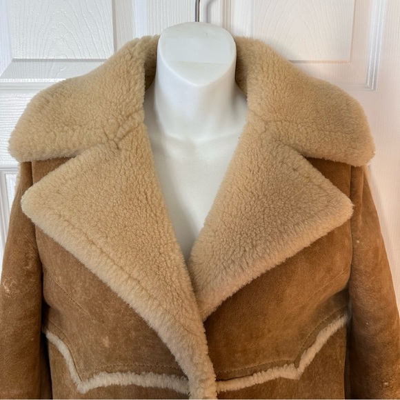 Vintage Remy Sheepskin Shearling Coat Women Size 10 Made in USA Western Rancher - Picture 3 of 16